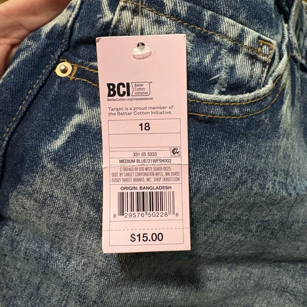 NWT Target Wild Fable Highest Rise Shorts Blue Denim Size 18 - Picture 4 of 4